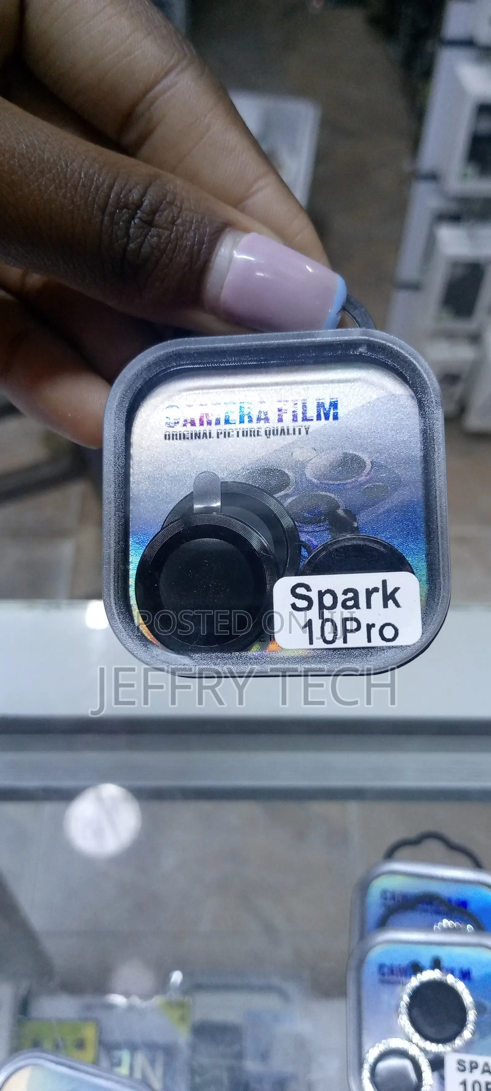Black Metal Camera Lens Protector for Tecno Spark 10 Pro