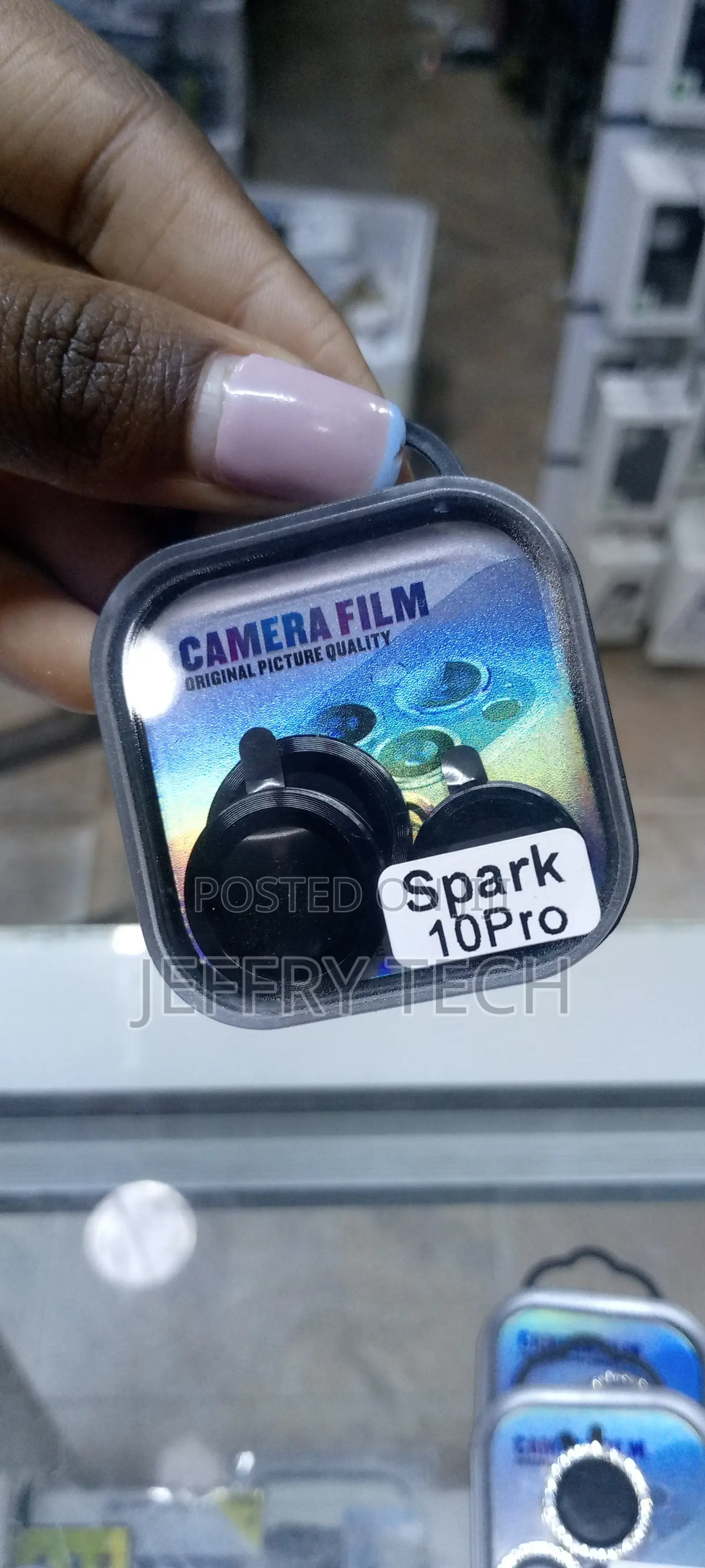 Black Metal Camera Lens Protector for Tecno Spark 10 Pro