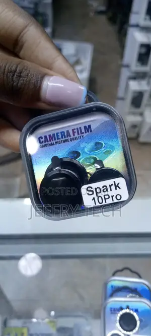 Black Metal Camera Lens Protector for Tecno Spark 10 Pro