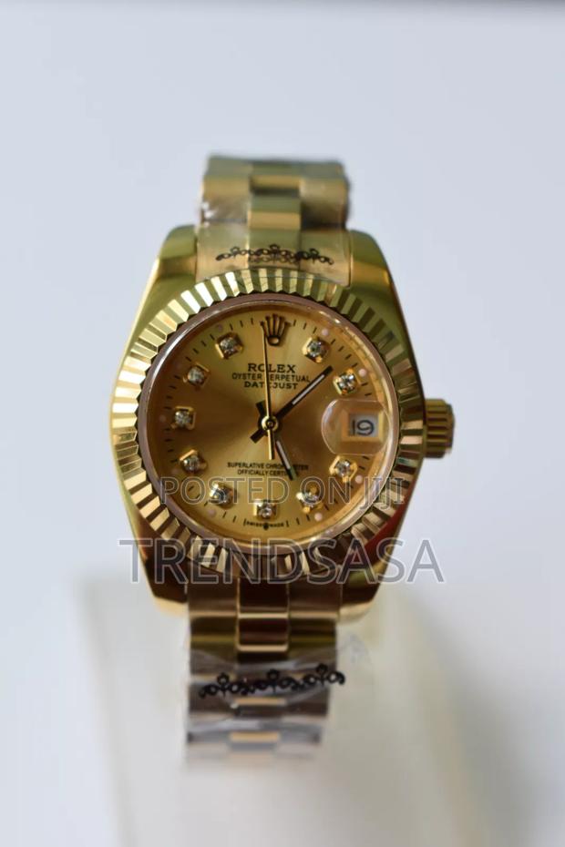 Rolex Yellow Gold Date Just Ladies Watch