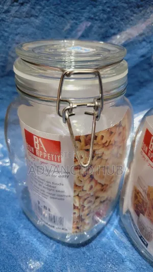 Appetit Glass Storage Jar With Clip (Different Sizes Price)