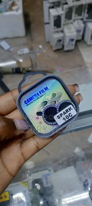 Sparkly, Glitter Lens Protector for Tecno Spark 10c-Silver