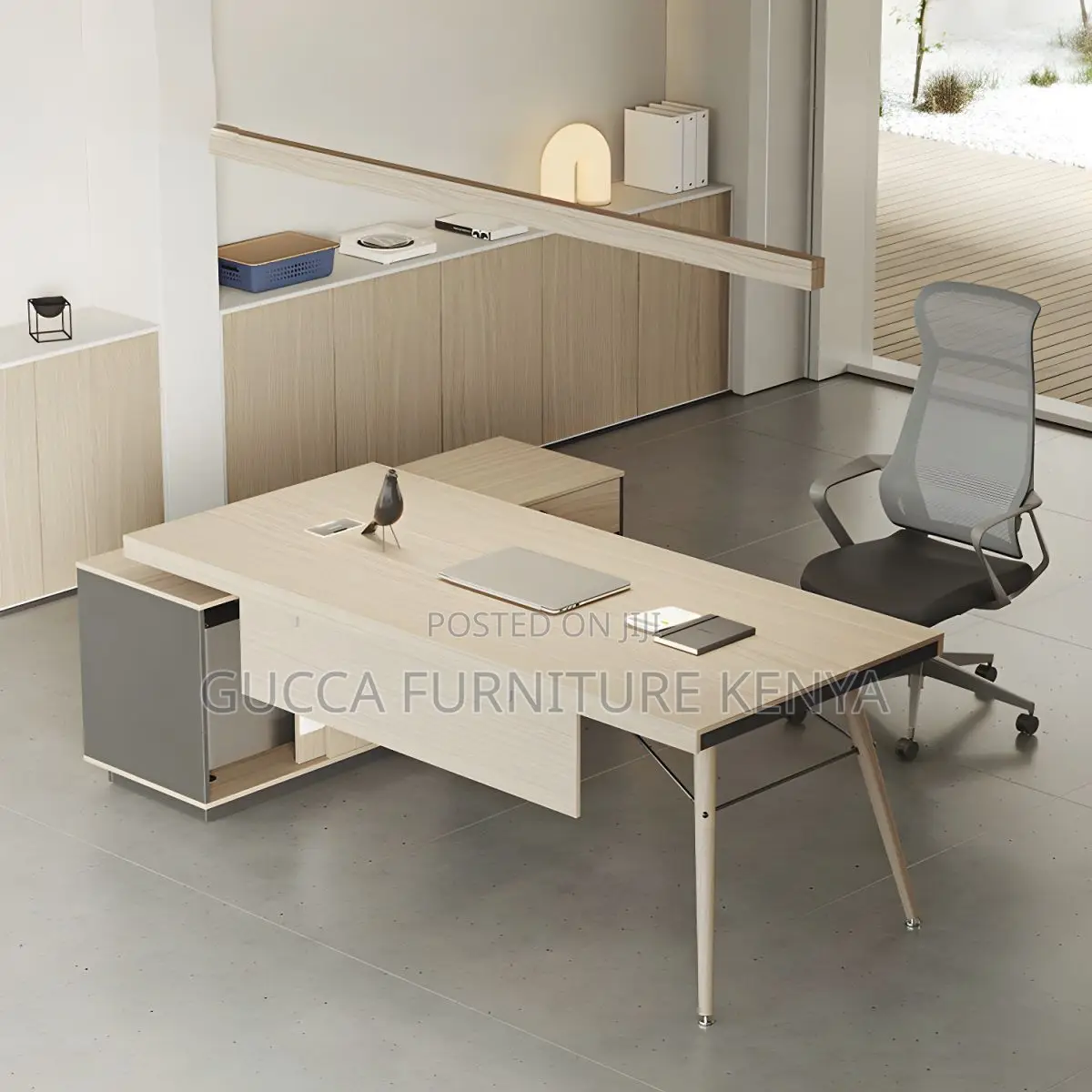 Office Tables:1.8 Meters L-Shape Wooden Modern Office Desk