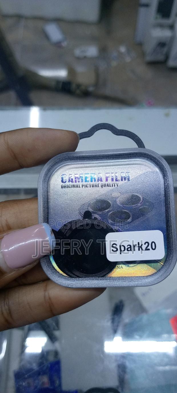 Tecno Spark 20 Black Lens Protectors Metal Camera Ring Case