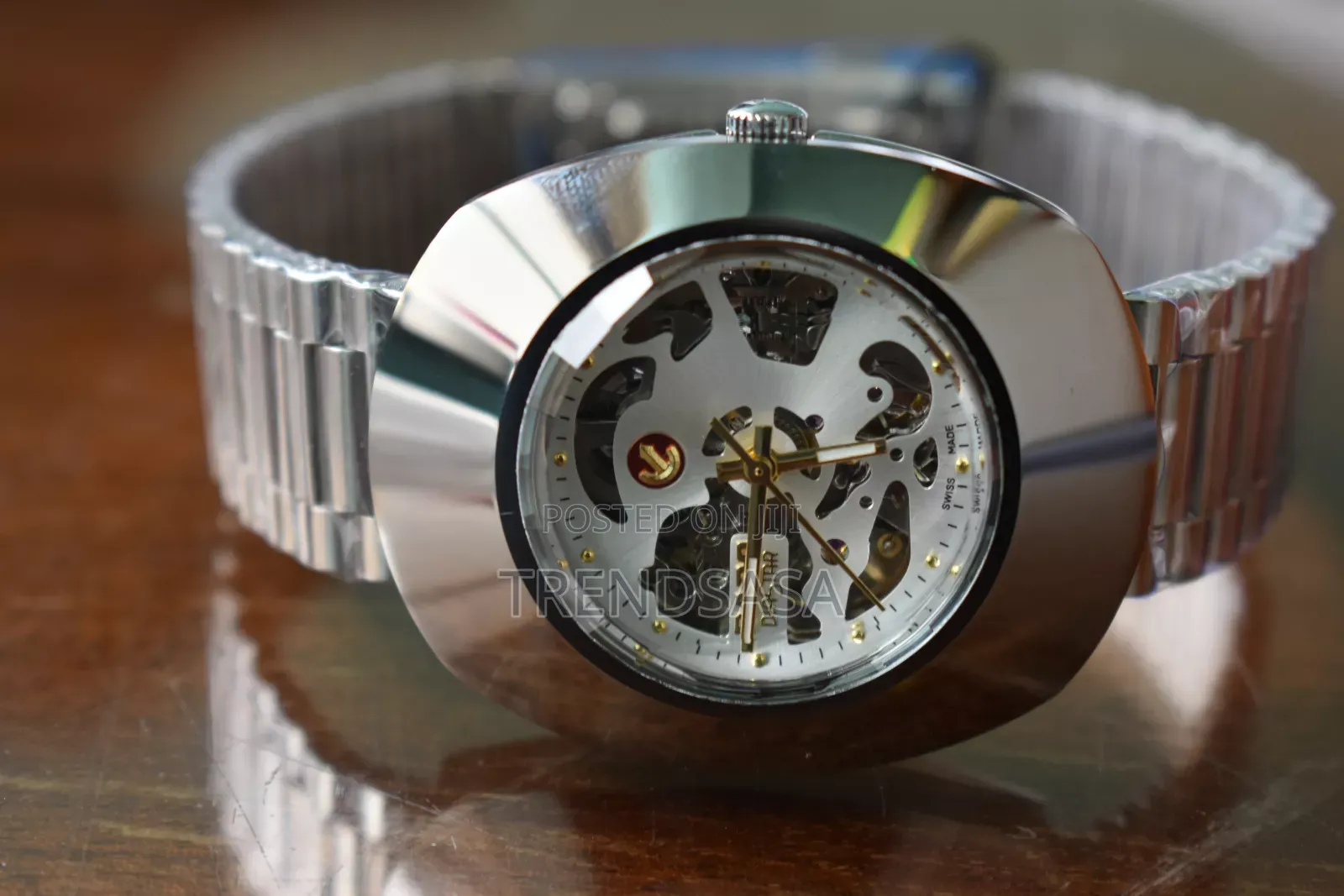 Rado Diastar Stainless Steel Skeleton White Dial Watch