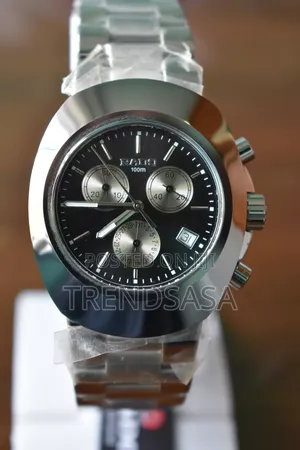Rado Diastar Chronograph Watch Stainless Steel Black Fdial