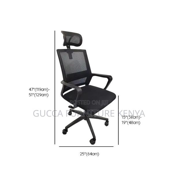 Office Chairs: Rotatable High Back Mesh Office Study Chair - thumbnail 2