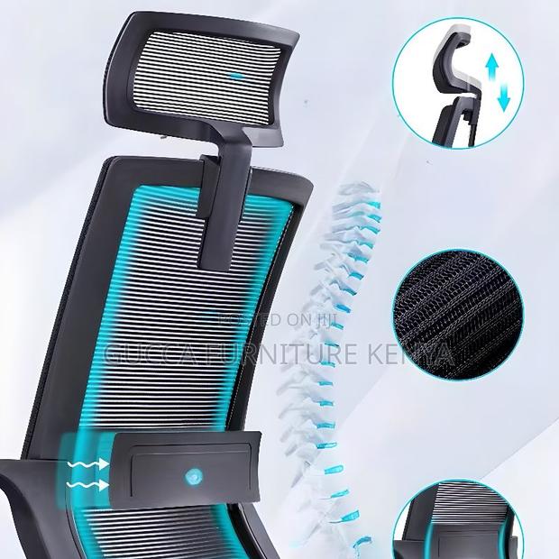 Office Chairs: Rotatable High Back Mesh Office Study Chair - thumbnail 7