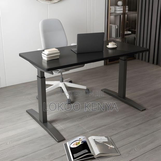 Office Desk: Powered Adjustable Standing Office Desk