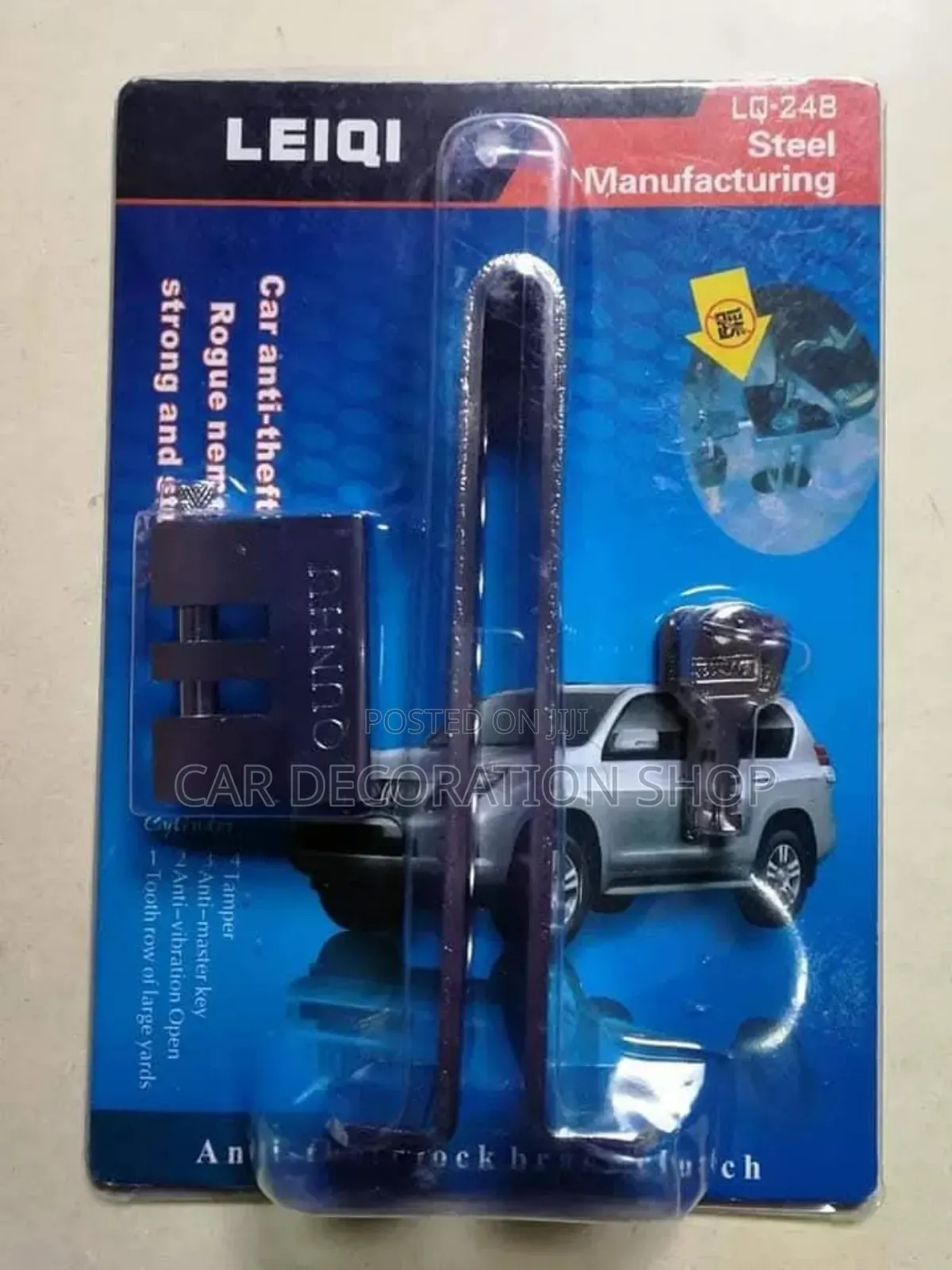 Safety Car Antitheft Pedal -Clutch Lock With Extra Key