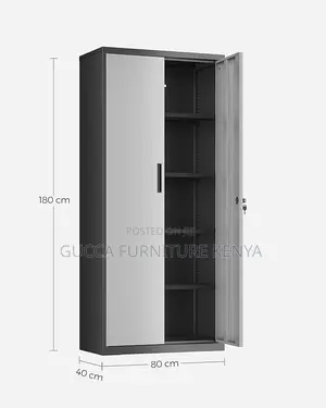 Cabinets:5 Tier Double Door Steel Storage Cabinet