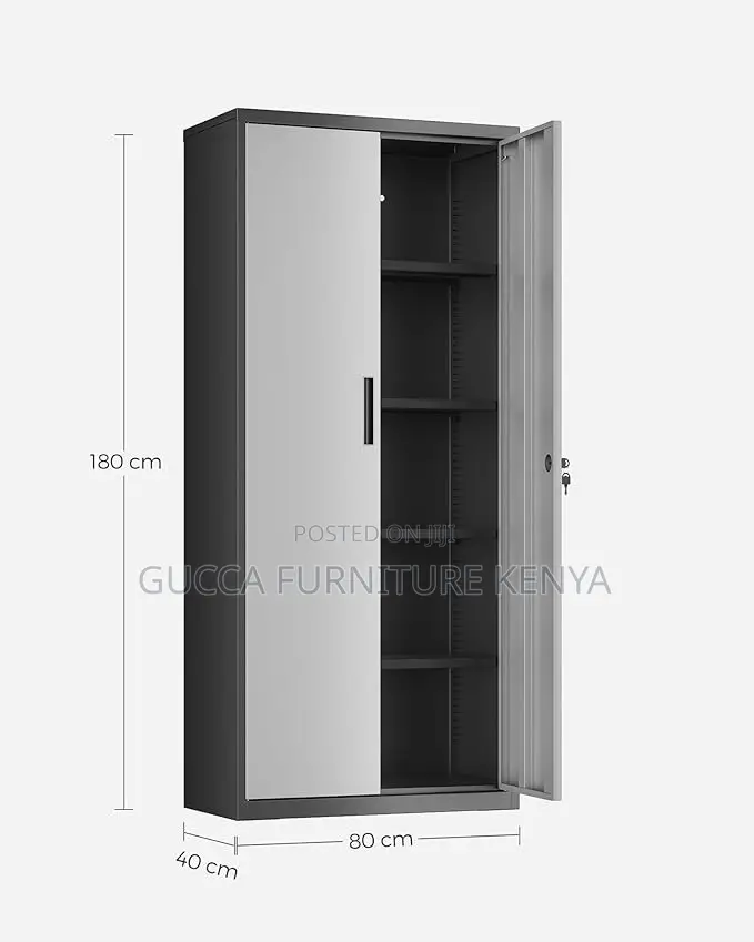 Cabinets:5 Tier Double Door Steel Storage Cabinet