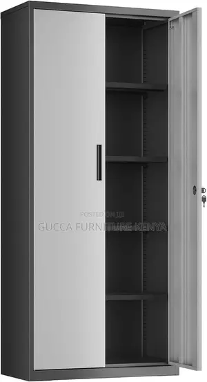 Cabinets:5 Tier Double Door Steel Storage Cabinet