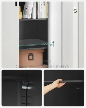 Cabinets:5 Tier Double Door Steel Storage Cabinet
