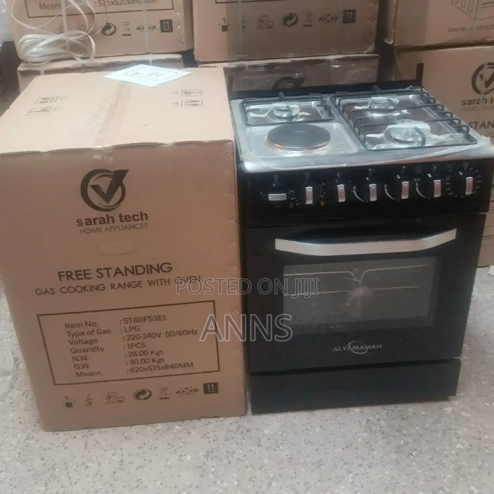 Saratech 60 by 60 Standing Cooker 3+1