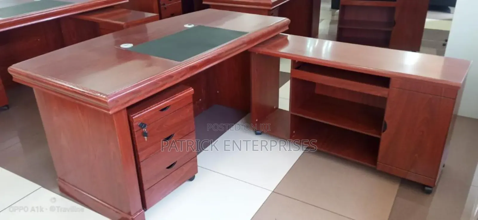 Executive Imported Modern Mahogany Office Desk
