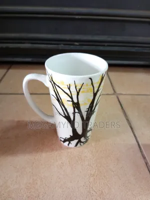 6pc Ceramic Tea Cup/Tree Print Mug