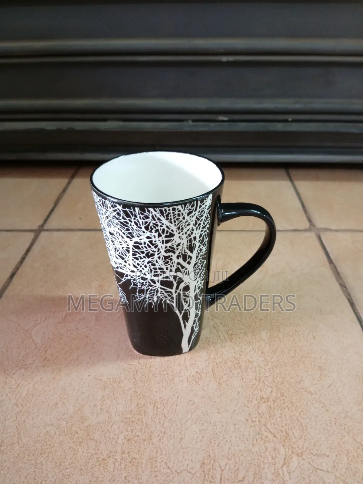 6pc Ceramic Tea Cup/Tree Print Mug