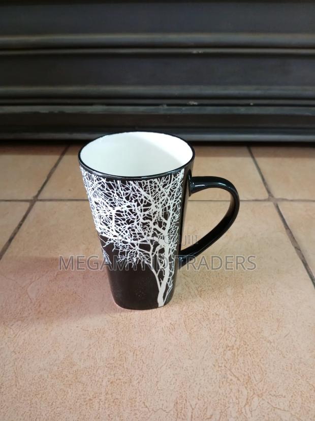 6pc Ceramic Tea Cup/Tree Print Mug