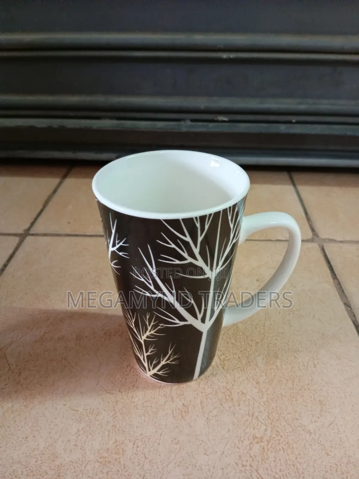 6pc Ceramic Tea Cup/Tree Print Mug
