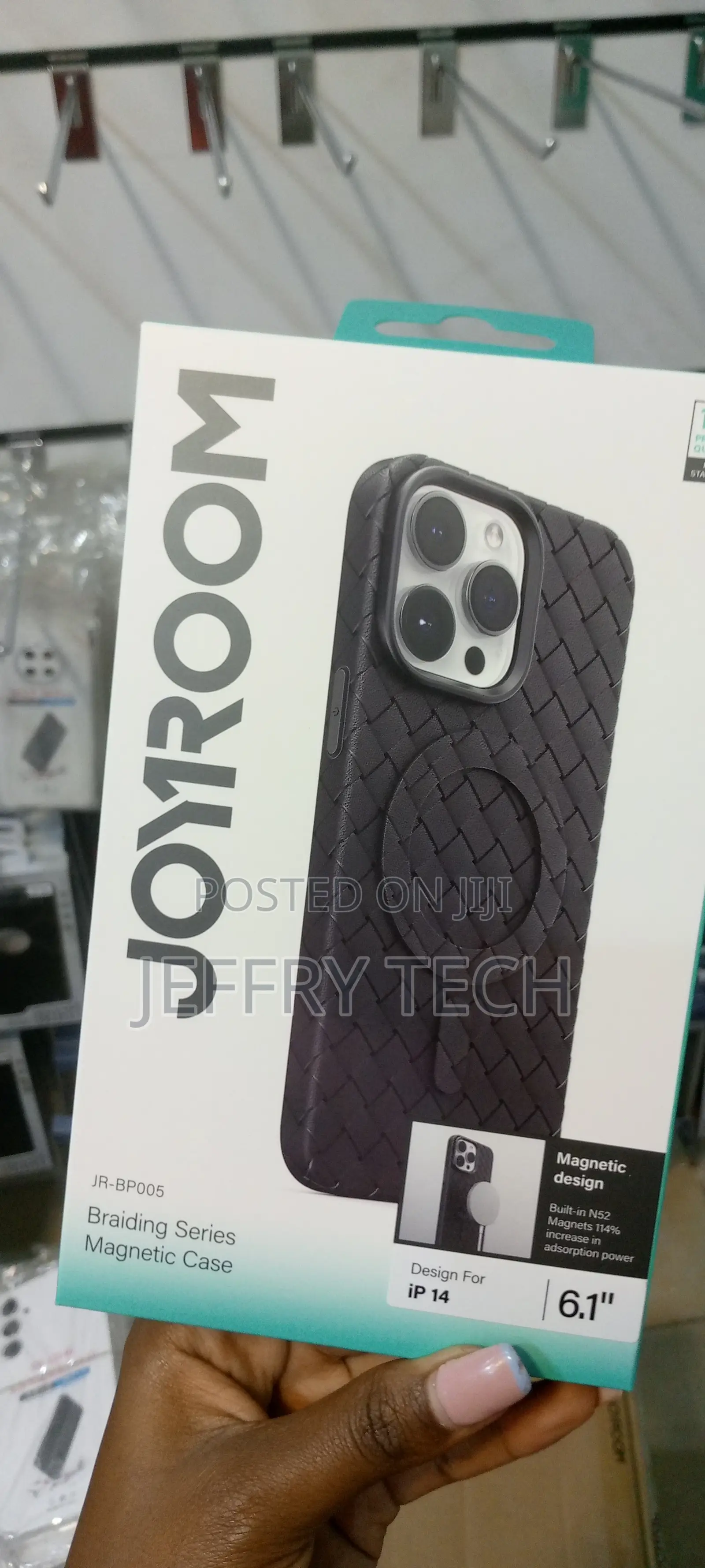 Joyroom Braided Magnetic Protection Case for iPhone 14-Black