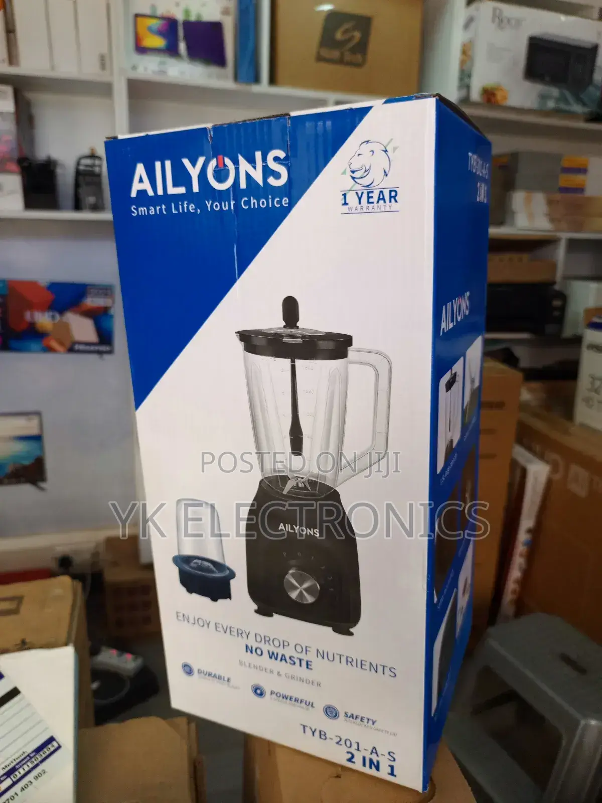 AILYONS DURABLE Blender 2 in 1 With Grinder Machine 1.5L