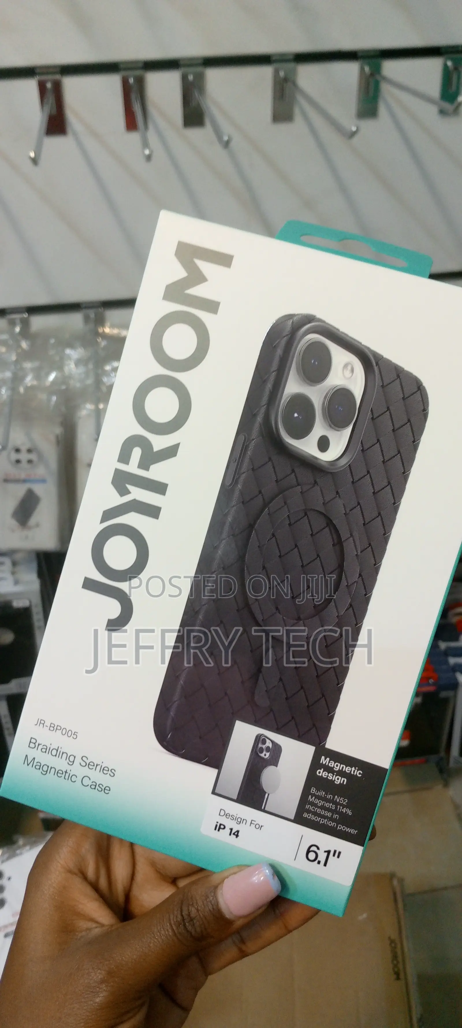 Joyroom Braided Magnetic Protection Case for iPhone 14-Black