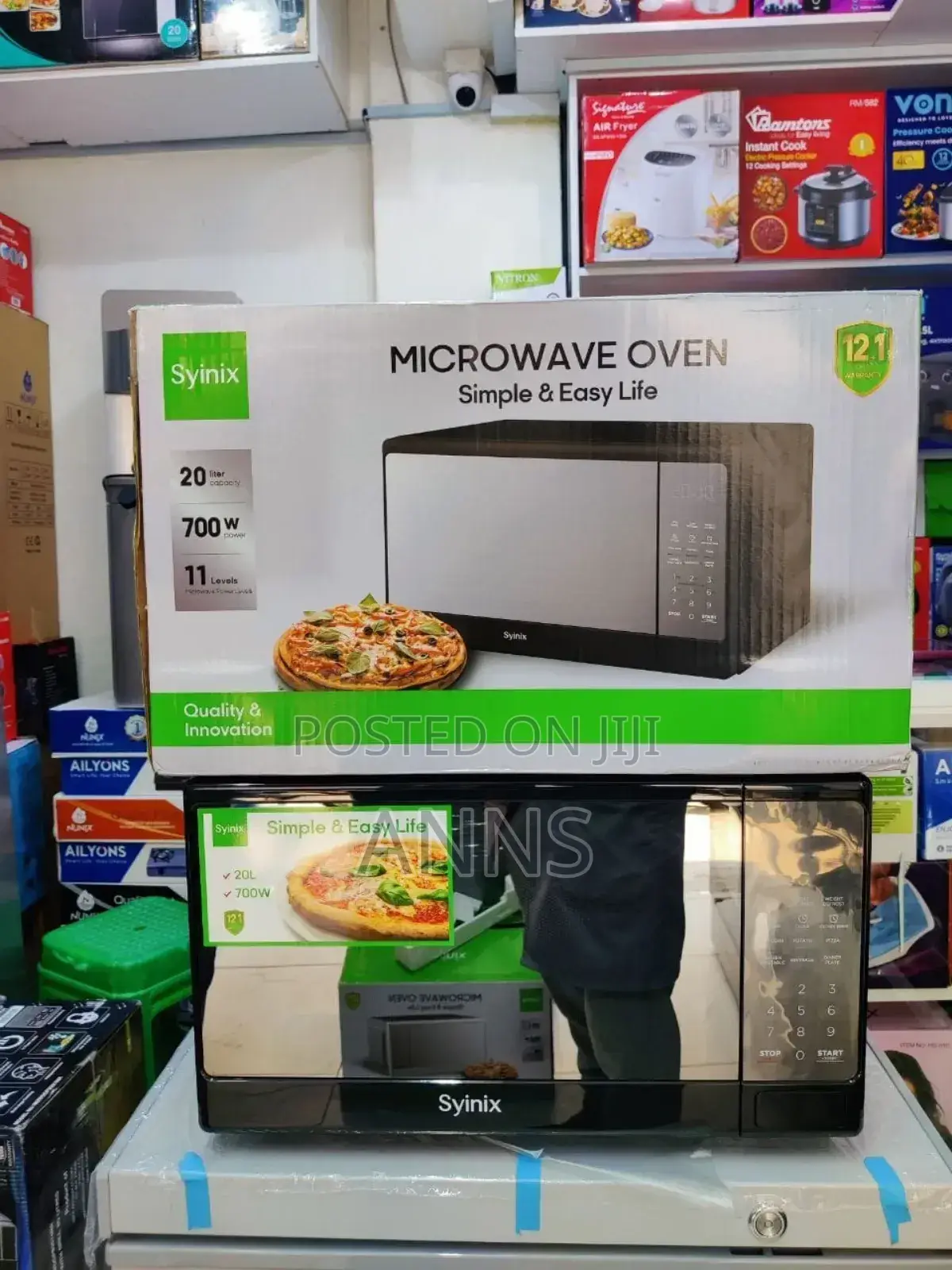 Syinix 20l- Silver Digital Microwave