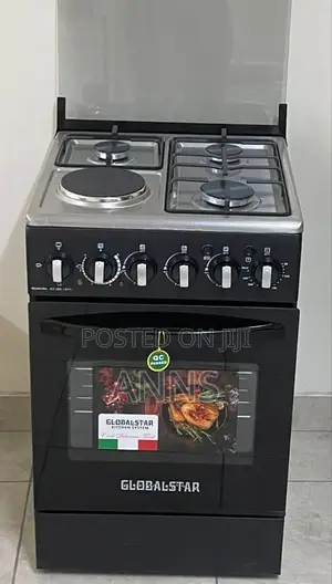 Black 50*55 Globalstar JET3+1 Standing Cooker Electric Oven