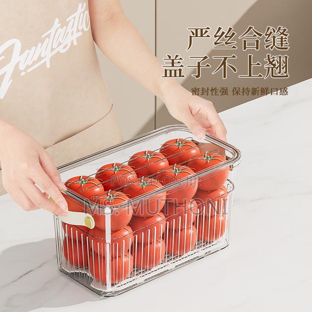 Stackable Acrylic Fridge Container With Small 2 Wheels - thumbnail 4