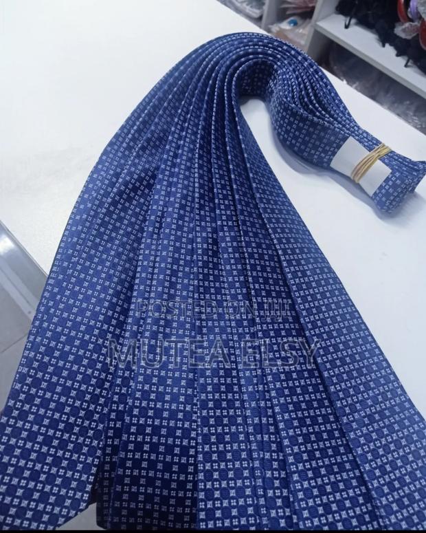 Royalblue Single Geometric Executive Ties - thumbnail 2