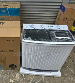 Von 8kg VWM-08ahk Black Washing Machine, (1yr) v/N