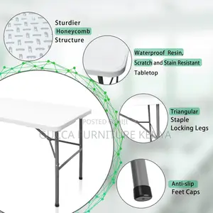 Dining Tables: Portable Folding Plastic Dining Table