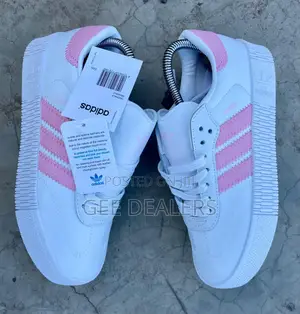 White Adidas Samba Sneakers Double Sole,