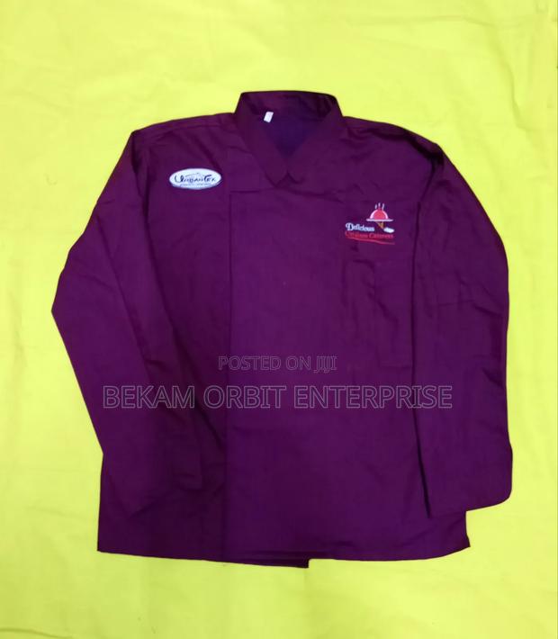 Pure Cotton Corporate Maroon Chef Jacket - main view