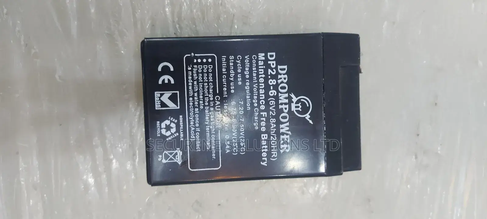 Drom Power 6V 2.8ah Lead ACID Battery