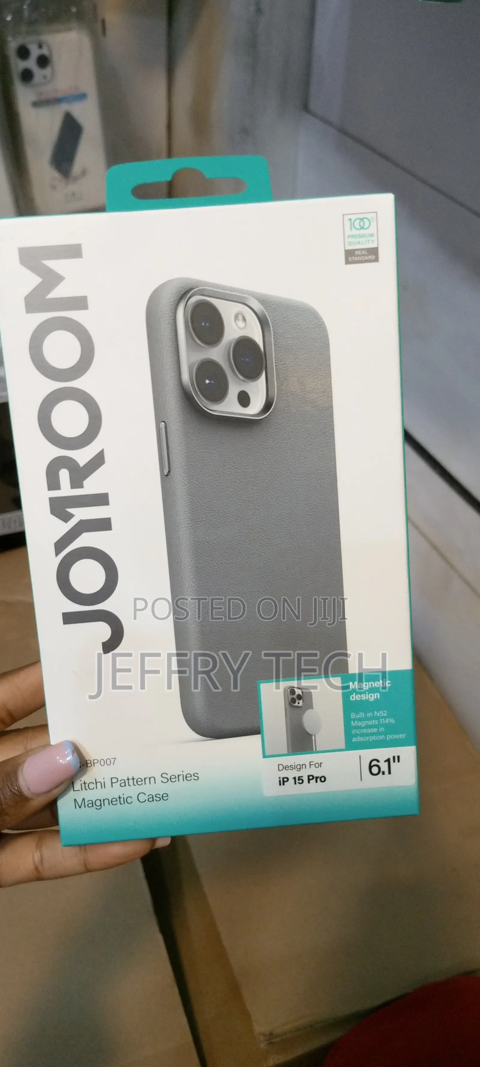 iPhone 15 Pro Style the Ather Case Lychee JOYROOM