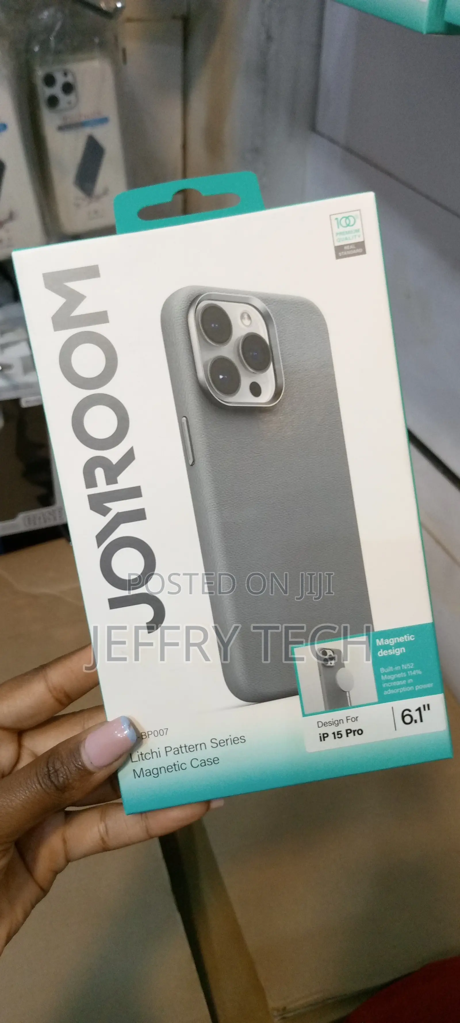 iPhone 15 Pro Style the Ather Case Lychee JOYROOM