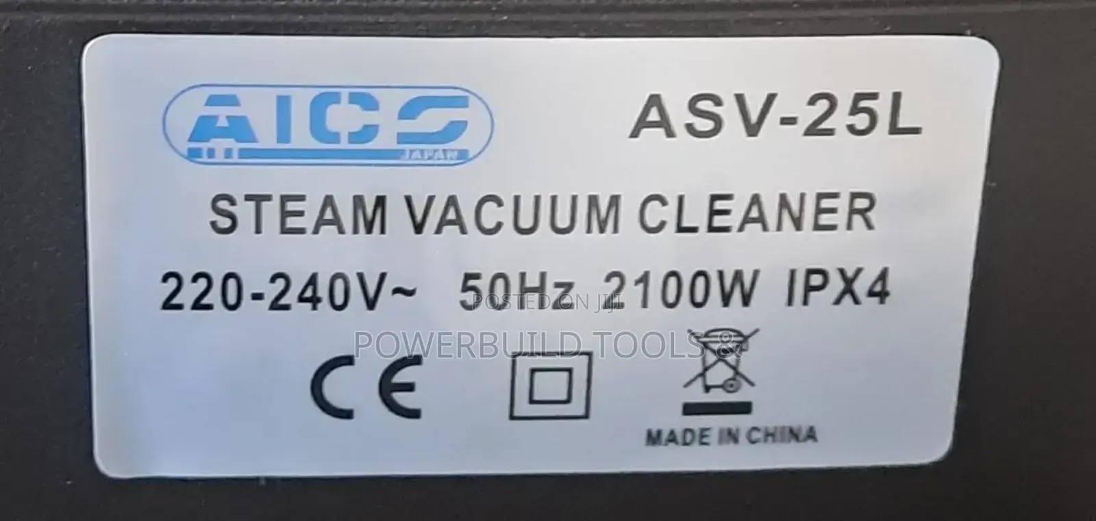 Aico 2 in 1 Vacuum/Steam Cleaning Machine 25litres