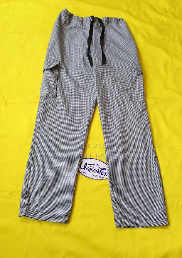 Professional Check Work Trouser With A Waist Drawstring - thumbnail 2