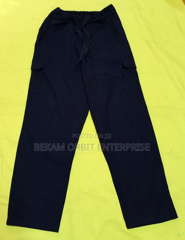 Comfortable Fit Black Chef Pants - main view