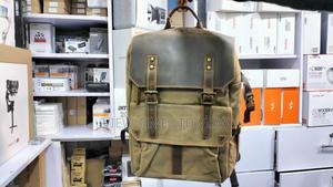Waxed Canvas Leather Camera Bag Backpack 25L - thumbnail 2