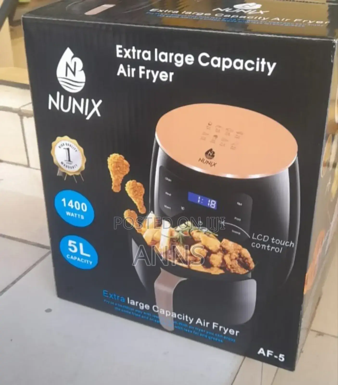 Nunix 5L 1400watts Air Fryer