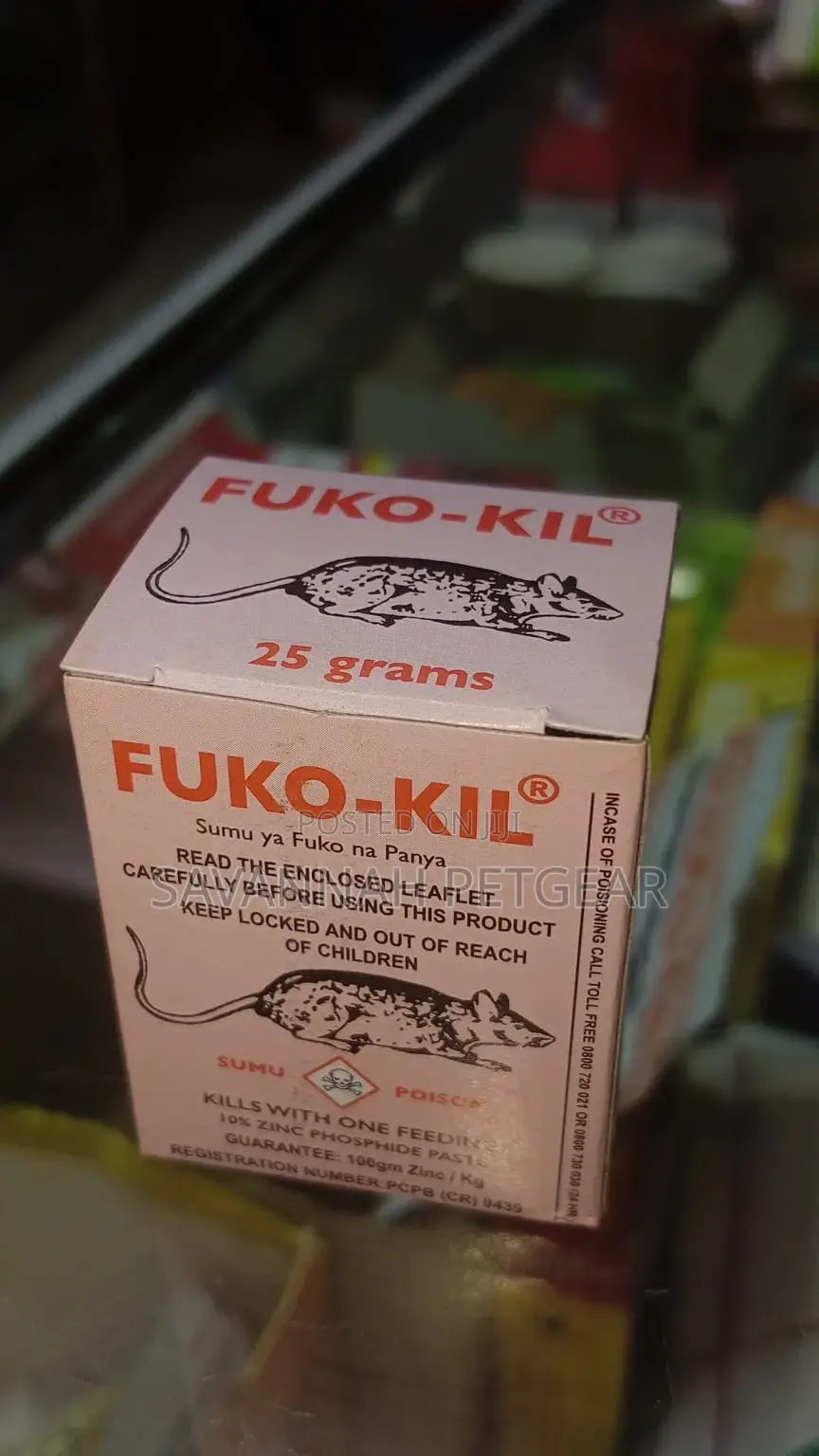 Fuko Kil Rodenticide Paste Rat Mice Moles - 25gm