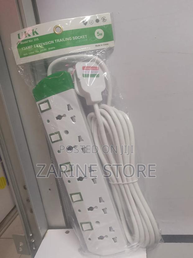 Ukk 13amp Power Extension Socket Corded 5 Metres 5 Ways - main view
