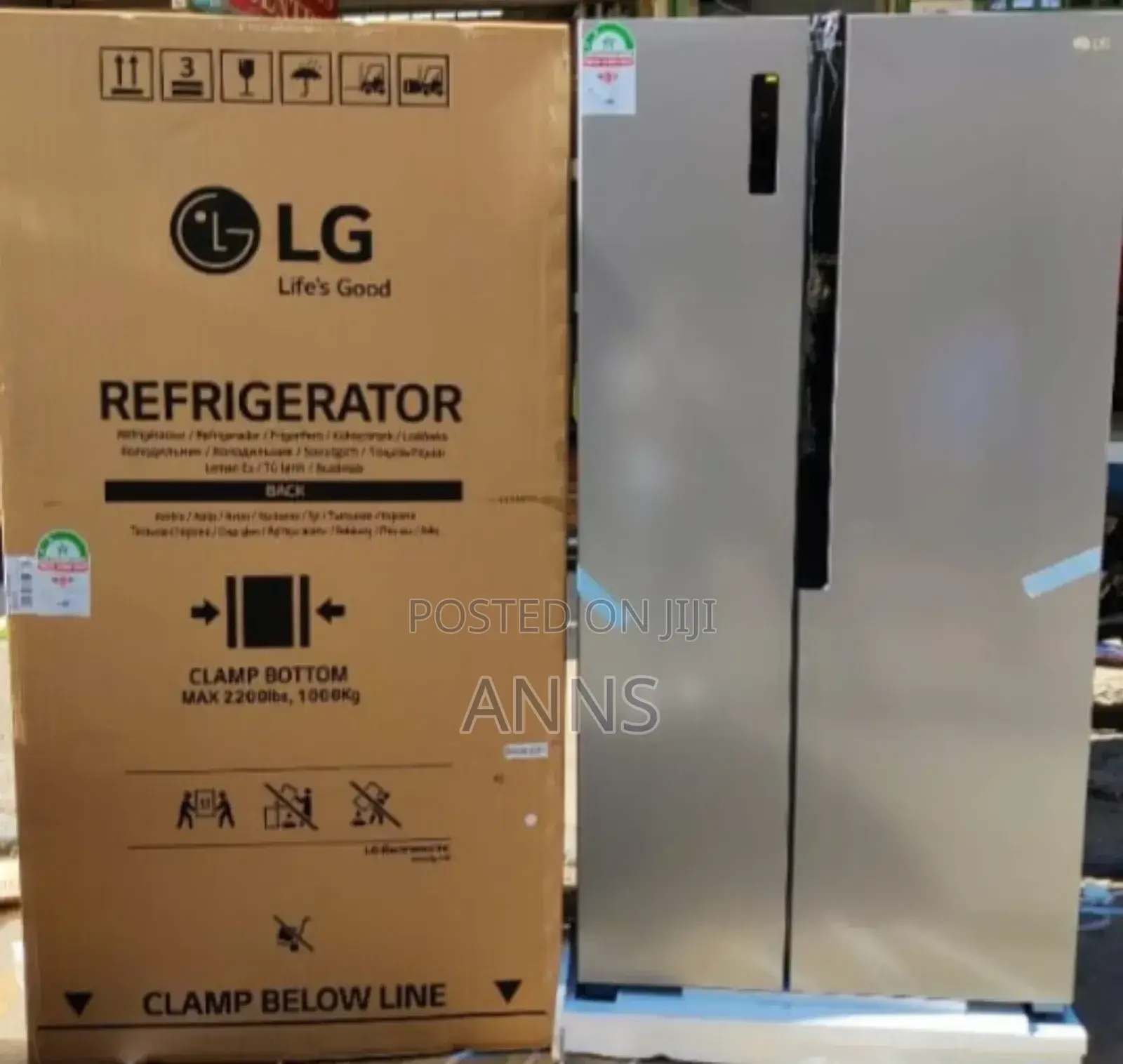 Lg Side-by- Side 519litres Silver Refrigerator ~No Frost