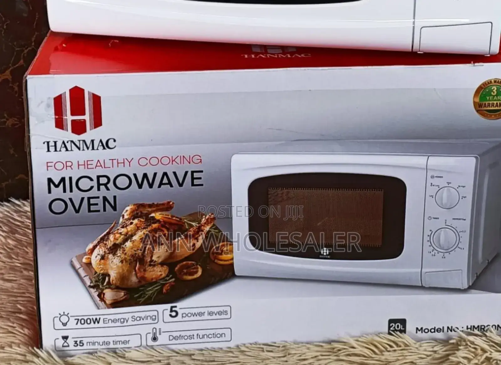 White Hanmac 20L Manual Microwave (3 Years Warranty) HM/2OL