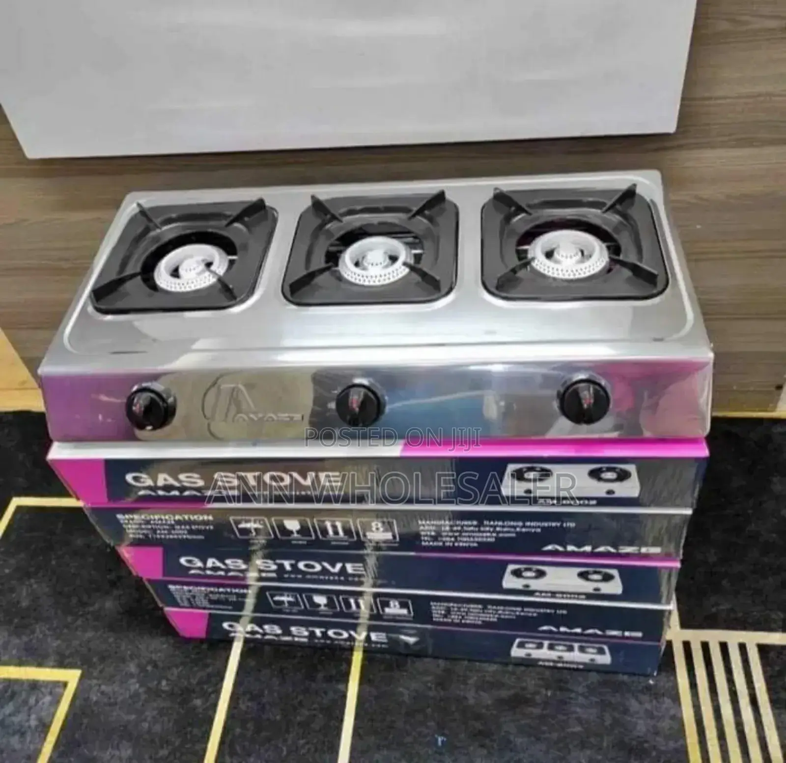 Amaze 3 Burner Table Gas Cooker a/3z