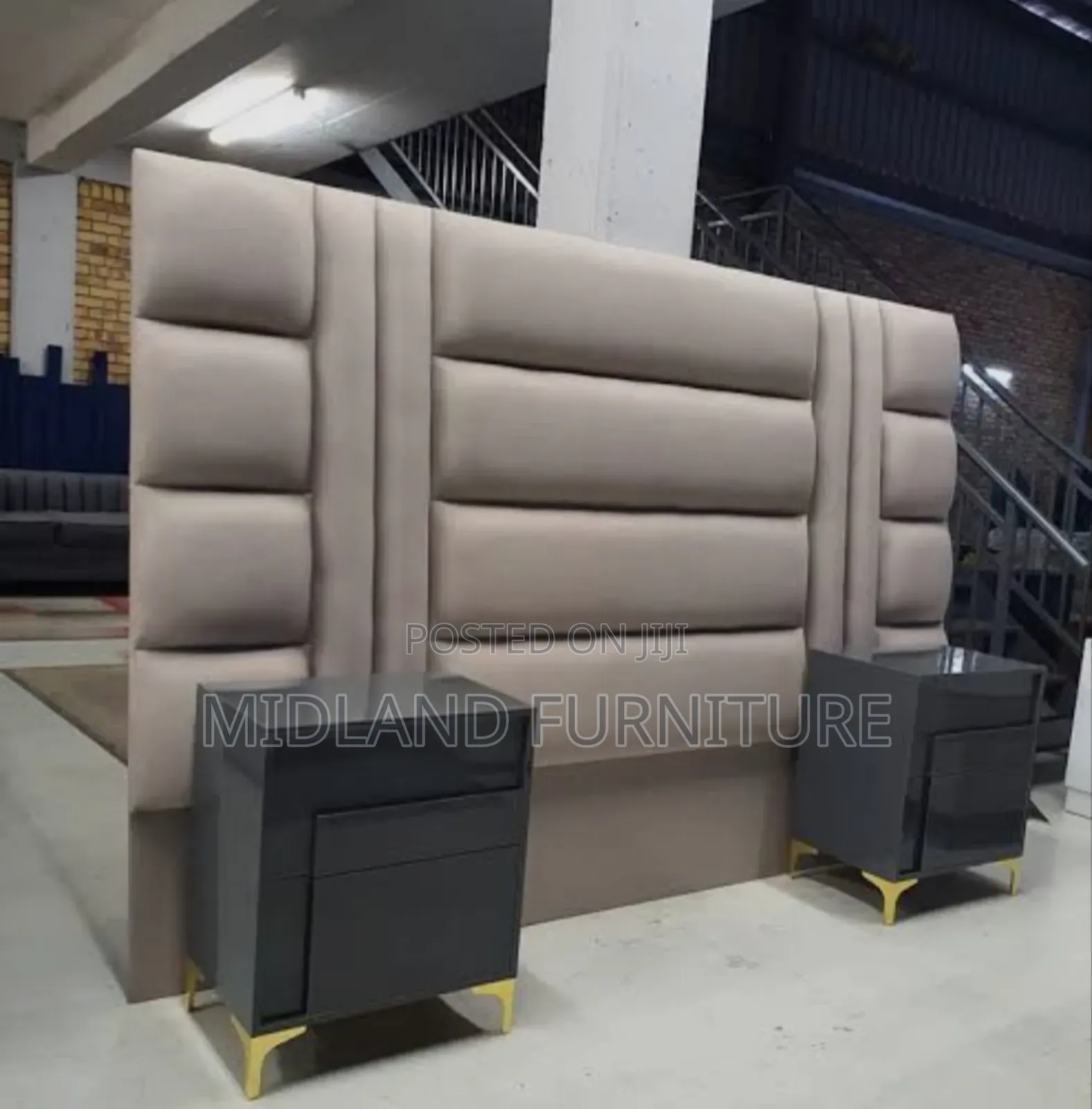 Modern Bed With Big Headboard