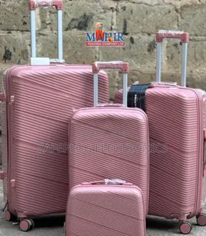 Double-Zipped Travel Suitcases 4 in 1 Rubber Bags